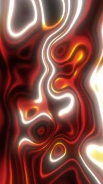 Abstract glowing pattern with molten red, orange, and yellow waves creating a Stock Illustration