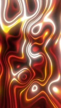 Abstract glowing pattern with molten red, orange, and yellow waves creating a Stock Illustration