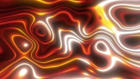 Abstract glowing pattern with molten red, orange, and yellow waves Stock Illustration
