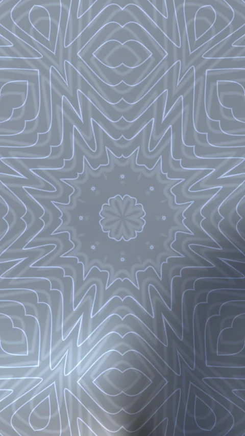 Abstract Glowing Pattern Moving in Blue Kaleidoscope Background 動画素材 333976021