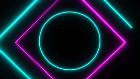 Abstract Glowing Pattern With Neon Illumination Stock Footage 122031761