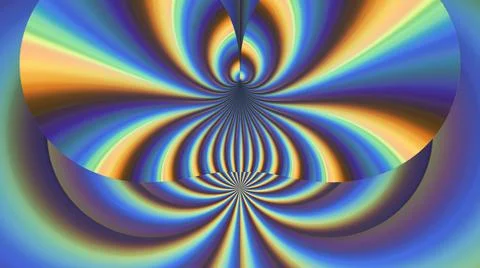 Abstract glowing patterned blue yellow background. Stock Illustration