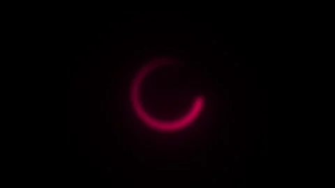 Abstract glowing pink circle loading animation on black background seamless.. Video stock 337958805