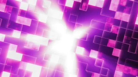 Abstract glowing pink cubes forming a digital grid Stock Footage 323319521
