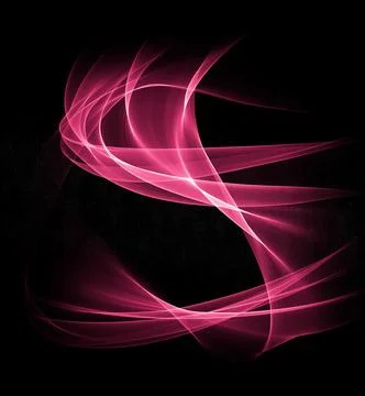 Abstract glowing pink element. Neon lines. Overlay of a design element. Stock Illustration