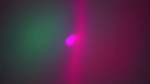 Abstract glowing pink laser light leak effect on dark background. Stock Footage 346337695