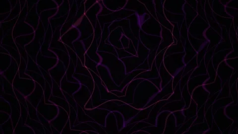 Abstract Glowing Pink Neon Wave Lines Moving on Black Background. Stock Footage 334476322