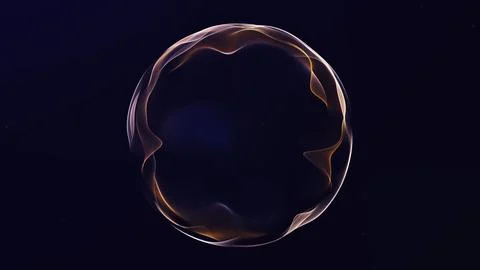 Abstract glowing plasma sphere with smooth purple and orange gradient light.. Stock Illustration