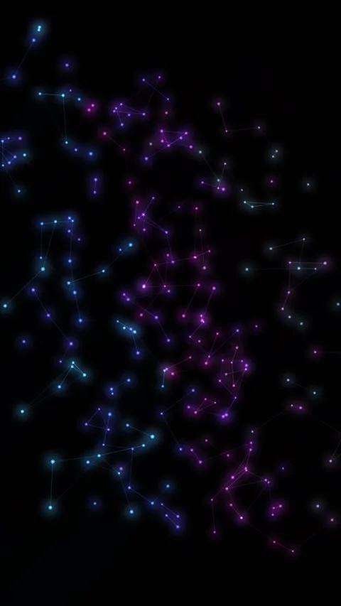 Abstract Glowing Plexus Network Digital Loop Animation Stock Footage 346372349