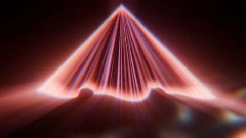 Abstract Glowing Prism with Chromatic Light Rays Futuristic Sci-Fi Motion Stock Footage 338269401