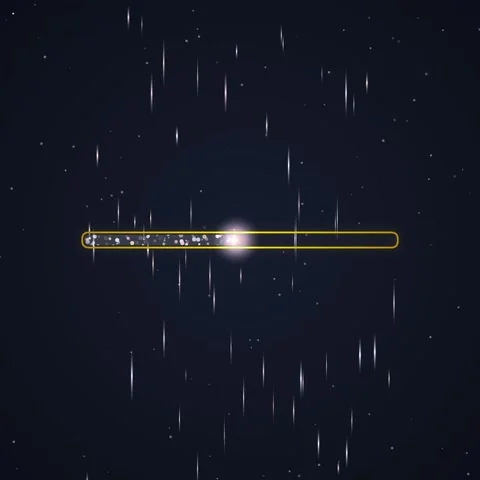 Abstract glowing progress bar on starry night background, loading animation Stock Footage 348198402