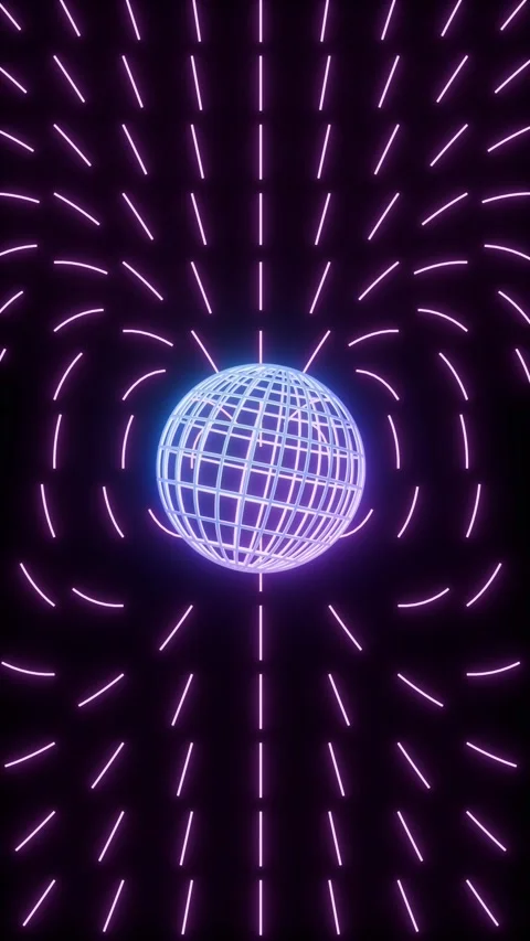 Abstract Glowing Purple and Blue Particle Diamond Shape Motion Background Loop. Video stock 346249624