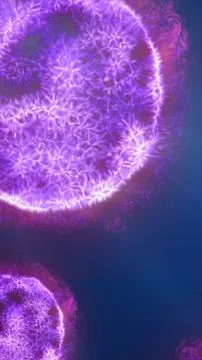 Abstract glowing purple biological texture resembling microscopic cells illum Stock Illustration