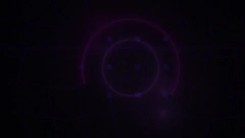 Abstract Glowing Purple Circle Technology Background Loop for Futuristic Pr.. Stock Footage 343687378