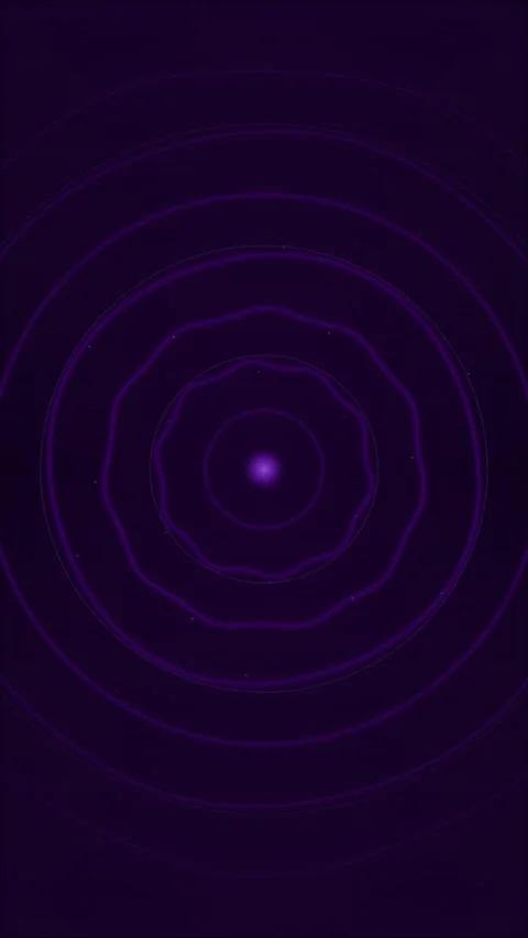 Abstract glowing purple concentric circles background animation loop Stock Footage 345487932