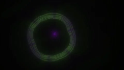 Abstract Glowing Purple Energy Orb Pulsing in Dark Space. Stock Footage 340514960