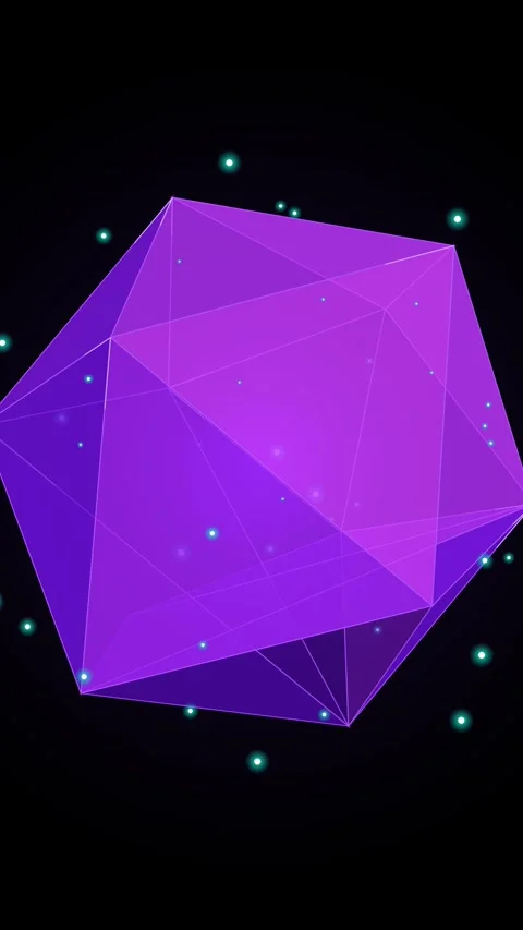 Abstract glowing purple geometric background for modern presentation graphics Stock Footage 345494956