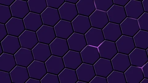 Abstract glowing purple hexagon grid background Stock Footage 316735455