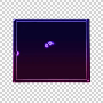 Abstract glowing purple light sphere in dark blue gradient background Stockillustratie