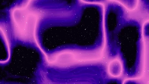 Abstract Glowing Purple Lines Flowing Through Dark Cosmic Background with S.. Stock Footage 340943736