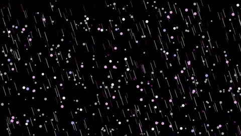 Abstract glowing purple particle dots falling diagonally with white light trails Stock Footage 337893776