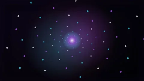 Abstract Glowing Purple Particle Grid Animation Stock-Footage 340596579