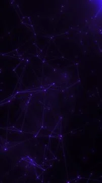 Abstract Glowing Purple Plexus Network Background Stock Illustration