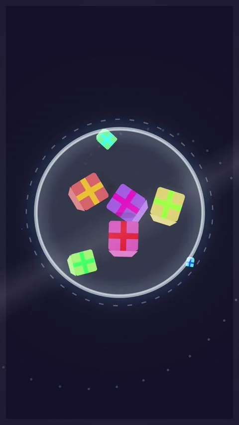 Abstract glowing puzzle elements drifting in futuristic dark sci-fi digital.. Stock Footage 344937018
