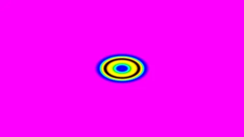 Abstract Glowing Rainbow Circle Ripple Animation on Blue Background Stock Footage 333081835