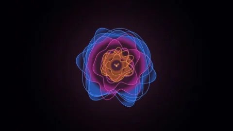 Abstract Glowing Rainbow Silk Waves and Colorful Energy Motion Graphic Vídeos de archivo 345738248