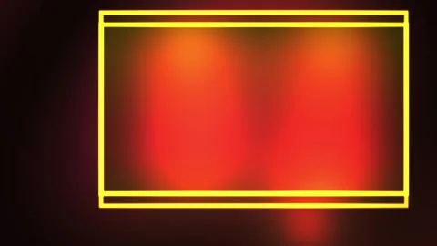 Abstract glowing rectangle with yellow outline. Stock Footage 337498123