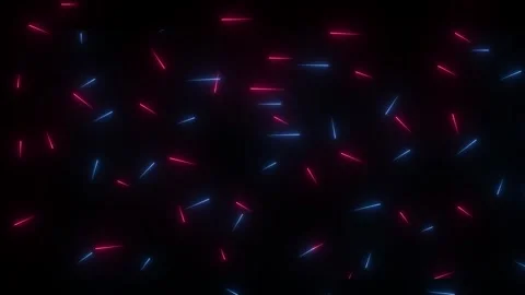 Abstract glowing red and blue light streaks on black background Stock Footage 345900131