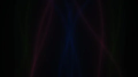 Abstract glowing red and blue neon lights moving in dark futuristic tunnel .. Stock Footage 346338976