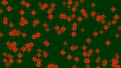 Abstract glowing red and gold fractal geometric seamless background pattern Stock Footage 339495480