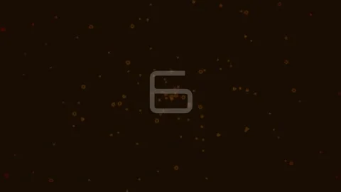 Abstract glowing red and gold particles moving on black background Stock Footage 342204254