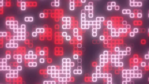 Abstract glowing red and white square pattern with soft blur and digital pi.. Stock Footage 337434081