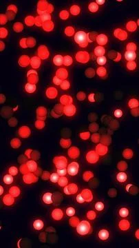 Abstract Glowing Red Bokeh Particles Background Stock Illustration