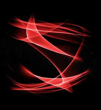 Abstract glowing red element. Neon lines. Overlay of a design element. Stock Illustration