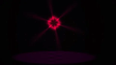 Abstract Glowing Red Geometric Star Shape Rotating Against Dark Background. Stock Footage 341791626