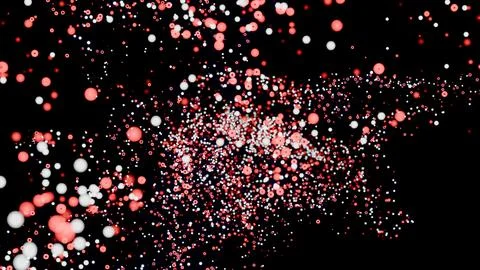 Abstract glowing red glitter falling background illustration 8k Stock Illustration