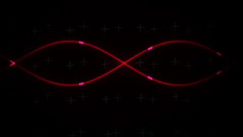Abstract Glowing Red Infinity Loop Animation on Dark Background. Stock Footage 341791705