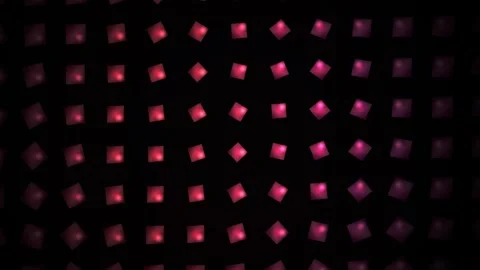 Abstract glowing red laser dot matrix pulsing on dark background. Stock Footage 346339447