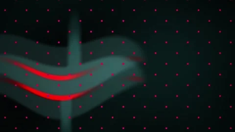 Abstract glowing red lines on dark background with starry night sky. Stock Footage 336225825