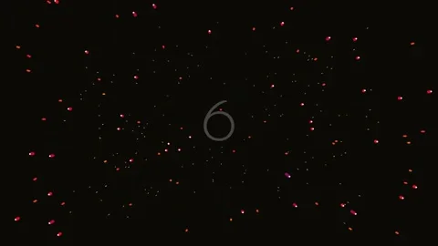 Abstract glowing red particles forming an energetic burst pattern Stock Footage 342092823