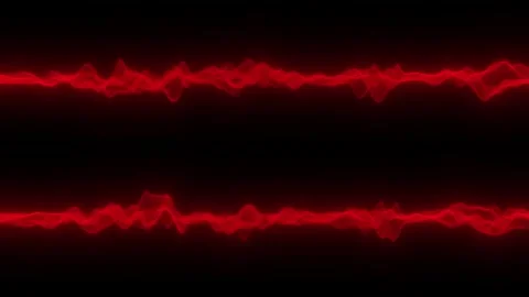 Abstract glowing red particles wave motion background Stock Footage 341279947