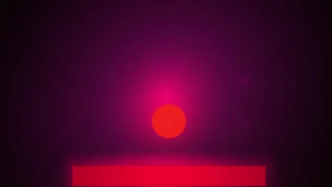Abstract Glowing Red Sphere Floating in Dark Minimalist Space. Stock Footage 341791691