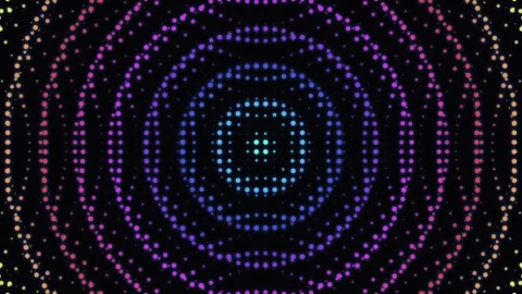 Abstract Glowing Rings Animation Motion Background Stock Footage 345014001