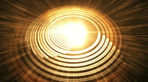 Abstract Glowing Rotating Vortex Loop Stock Footage 50488946