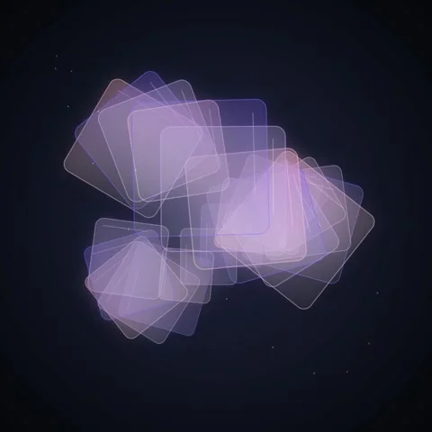 Abstract glowing rounded squares overlapping, ethereal purple and pink ligh.. Stock Footage 348230480