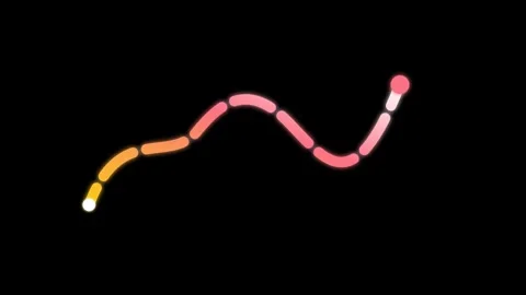 Abstract glowing segmented line animation with a vibrant color gradient mov.. Stock Footage 340472299